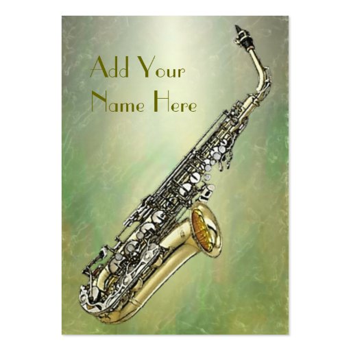 Saxophone Business Card Template (front side)