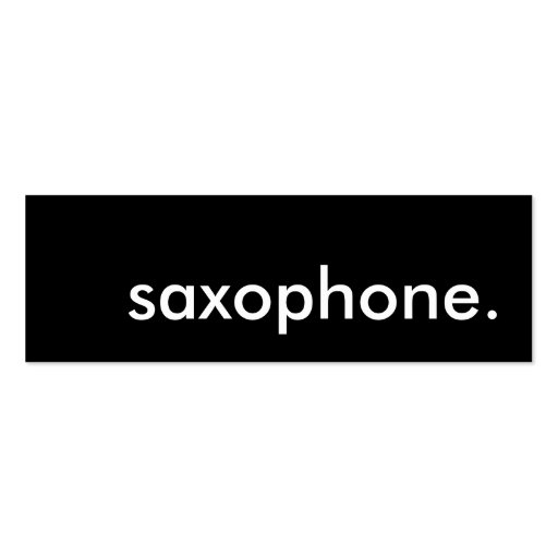 saxophone. business card templates (front side)