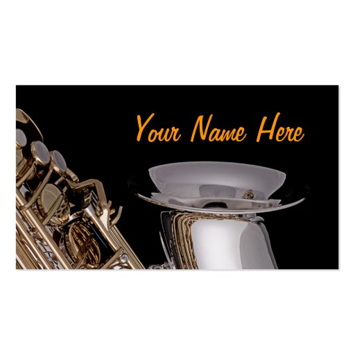 Saxophone Business Cards (front side)