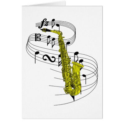 Saxophone cards