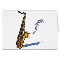 Saxophone Greeting Card