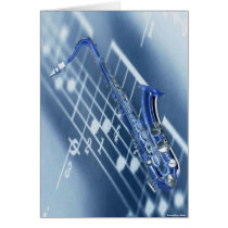 Saxophone Card by BuddhanGreetingCards Saxophone Card