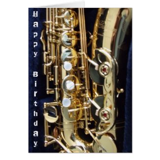 Saxophone card