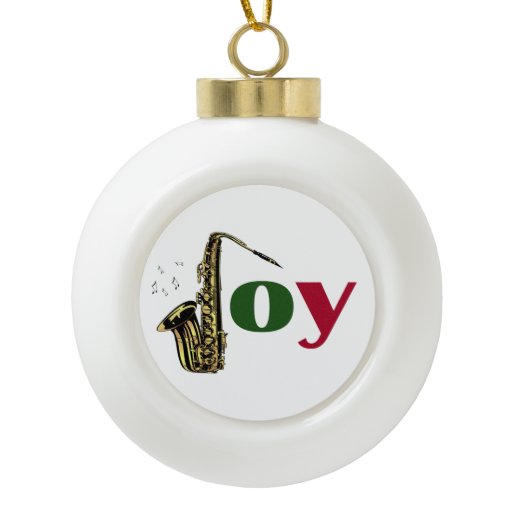 Saxophone Christmas Joy Ornaments Zazzle