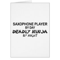 Saxophone Deadly Ninja by Night Cards