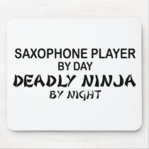 Saxophone Deadly Ninja by Night Mouse Pads