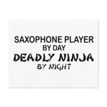 Saxophone Deadly Ninja by Night Postcard