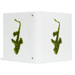 Saxophone design, green version 3 ring binder
