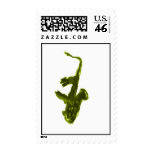 Saxophone design, green version postage stamps