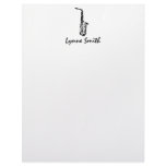 Saxophone "Drawing" Personalized letterhead