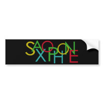 SAXOPHONE Letters Bumper Sticker