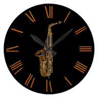 Saxophone Music-lover's Wall 

Clock