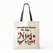 Saxophone Ninja Tote Bags