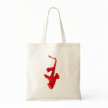 Saxophone painting, red version with red hands bags
