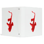 Saxophone painting, red version with red hands vinyl binder