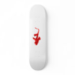 Saxophone painting, red version with red hands skate decks