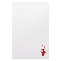 Saxophone painting, red version with red hands stationery