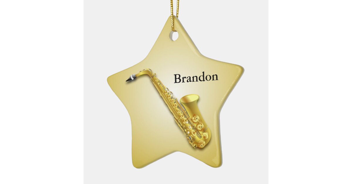 saxophone personalized star christmas ornament zazzle saxophone personalized star christmas ornament zazzle