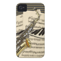 Saxophone & Piano Music Case-Mate iPhone 4 Case