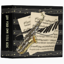 Saxophone & Piano Music Design 2" Avery Binder