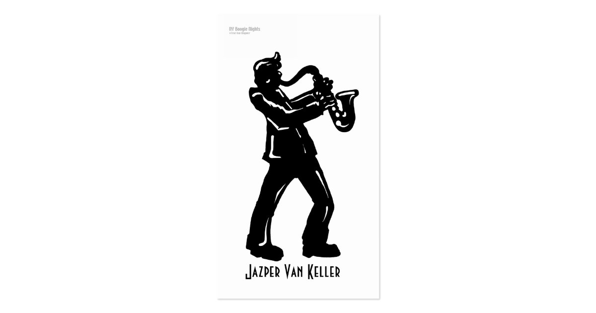 Saxophone Player Boogie Nights Business Card Zazzle