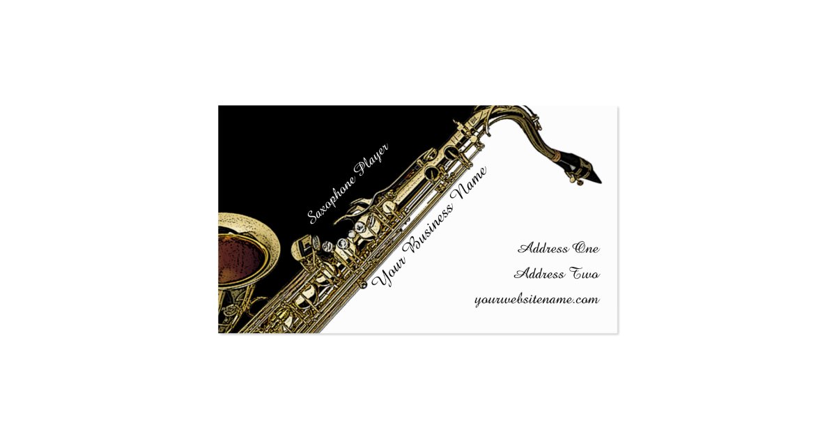 Saxophone Player Business Card Zazzle
