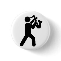 Saxophone Player Pin