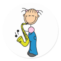 Saxophone Player Stickers Sticker
