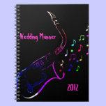 Saxophone Player Wedding Planner notebooks