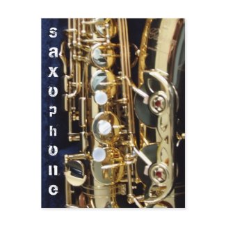 Saxophone postcard