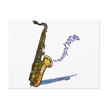 Saxophone postcards by evisionarts Saxophone postcards