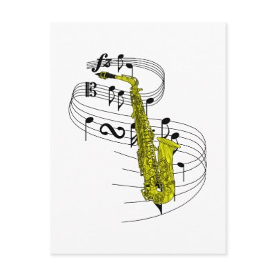 Saxophone postcards