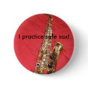 Saxophone practice button
