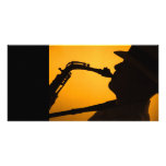 Saxophone Shadow or Silhouette Photo Card photo cards