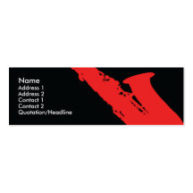 Saxophone - Skinny Business Card Templates