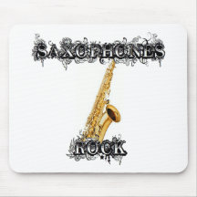 Saxophones Rock Mousepads