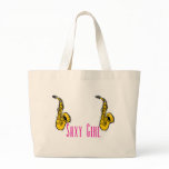 SAXY Girl Pink Saxophone Players Design bags
