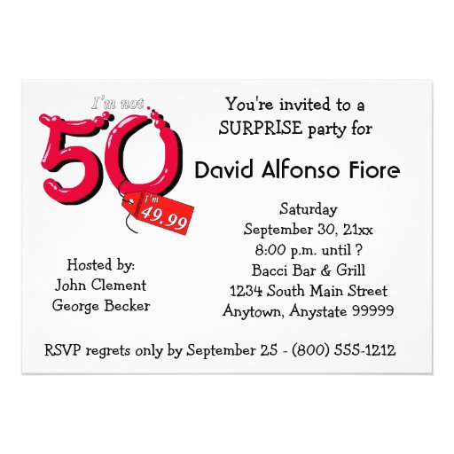 Say Goodbye To 49 A 50th Birthday Celebration Custom Announcements