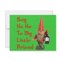 Say Ho Ho To My Little Friend Santa Christmas invitations