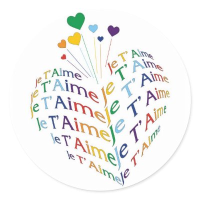 Say, "I Love You" in French / Sticker (small size) by MAMJODH