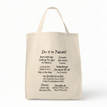 Say it in Yiddish Tote Bags