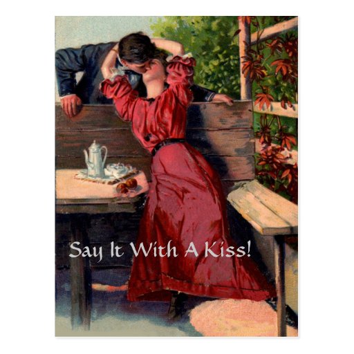 Say It With A Kiss! Postcard Zazzle