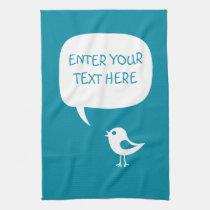 say it with your words,cute chick blue  American M kitchen towels