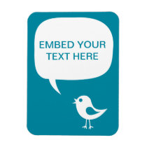say it with your words,cute chick blue Magnet magnets