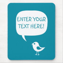 say it with your words,cute chick blue mousepad mousepads