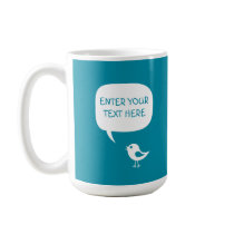 say it with your words,cute chick blue Mug mugs