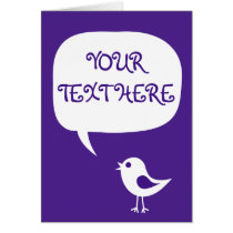 say it with your words - cute chick card cards