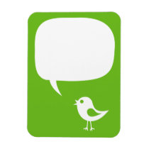 say it with your words,cute chick green Magnet magnets