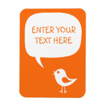 say it with your words,cute chick orange Magnet magnets