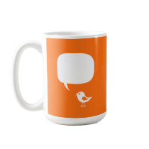 say it with your words,cute chick orange  Mug mugs